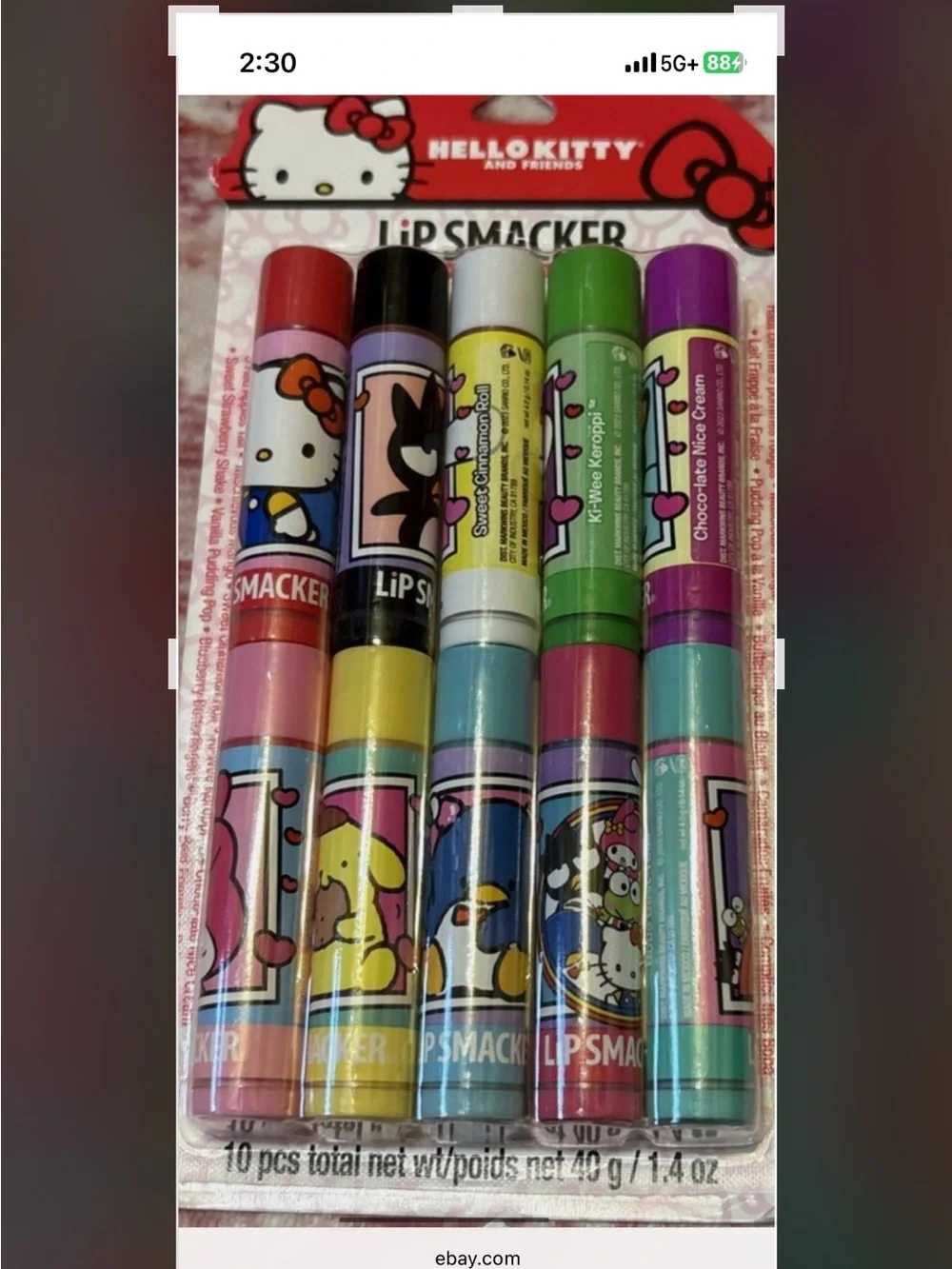 Hello Kitty Kids Lip Balm - Red Pink Yellow Blue Green Purple 25 Or best Offer
